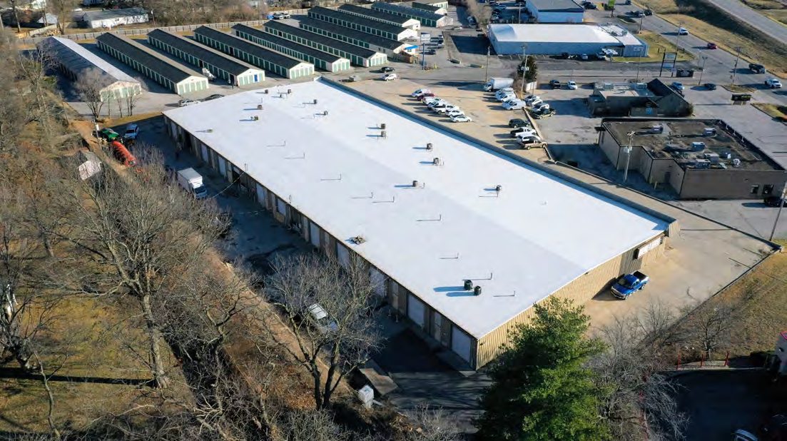 Aerial view of the 9620 State Route 350 building in Raytown, Missouri